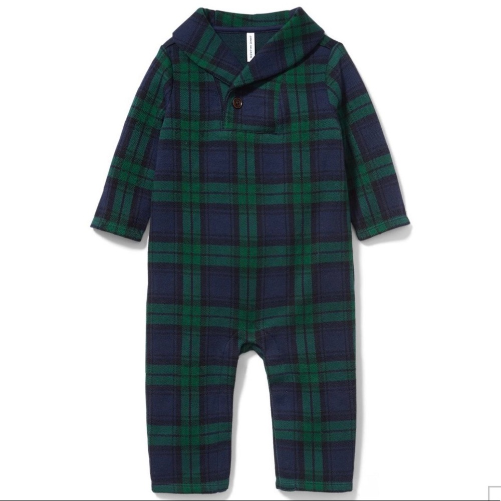 Janie and Jack Baby Shawl Collar Romper, 3-6M - NEW